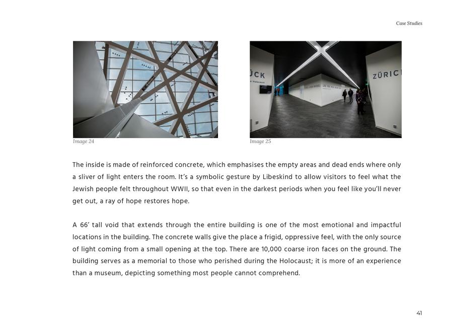 Journey — book page: a branch-and-thread installation suspended in a gallery.