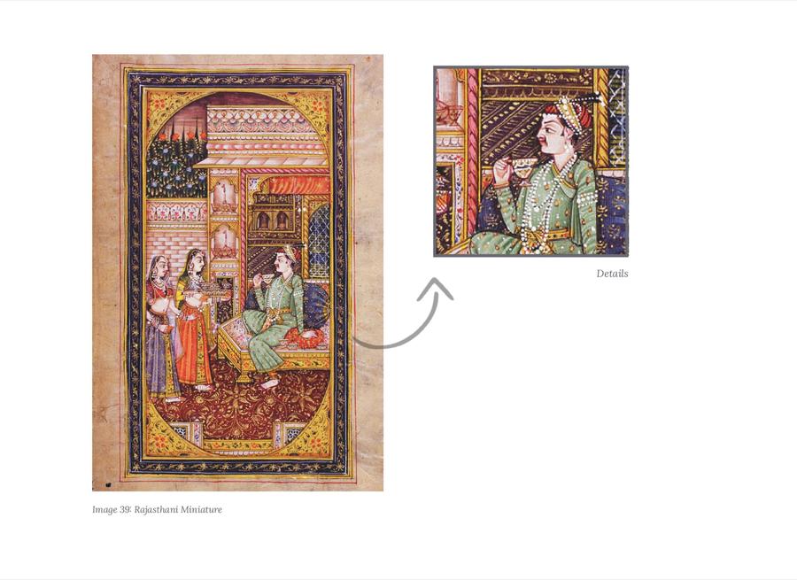 Journey — spread on Indian miniature painting traditions, from the thesis book