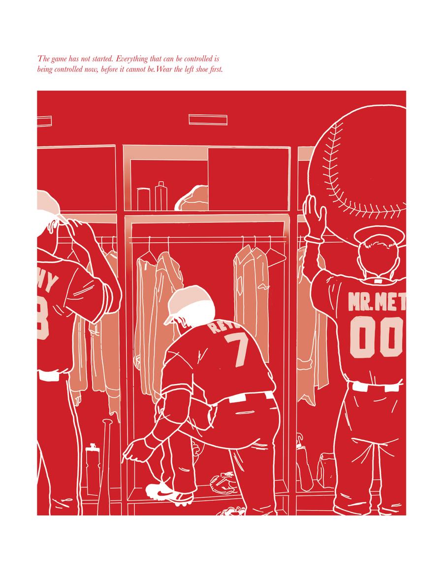 For Every Gesture Made in Private — thesis page: a bold red illustration.